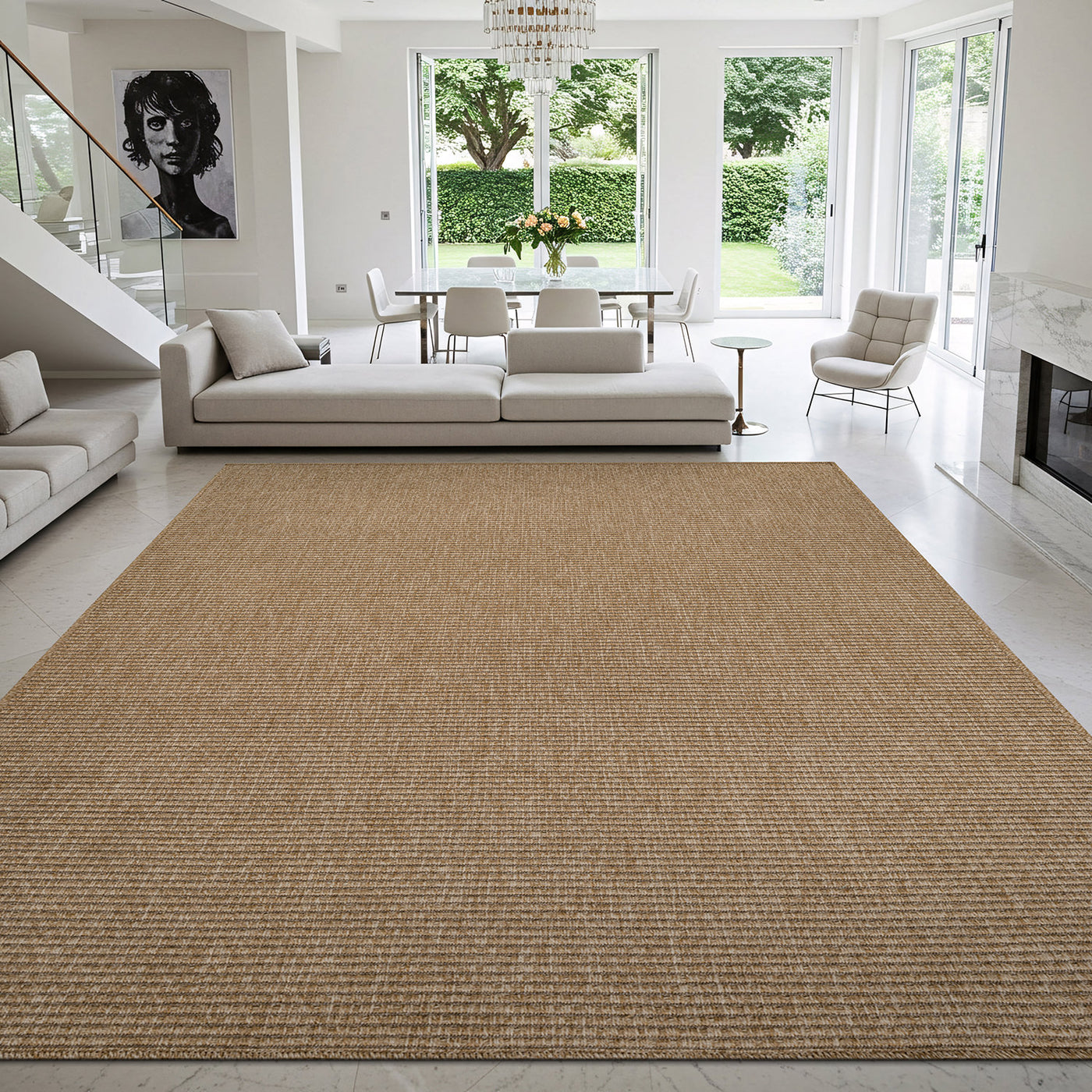 Jorena Natural Jute-Look Rug | Indoor & Outdoor | JuteRugs.us