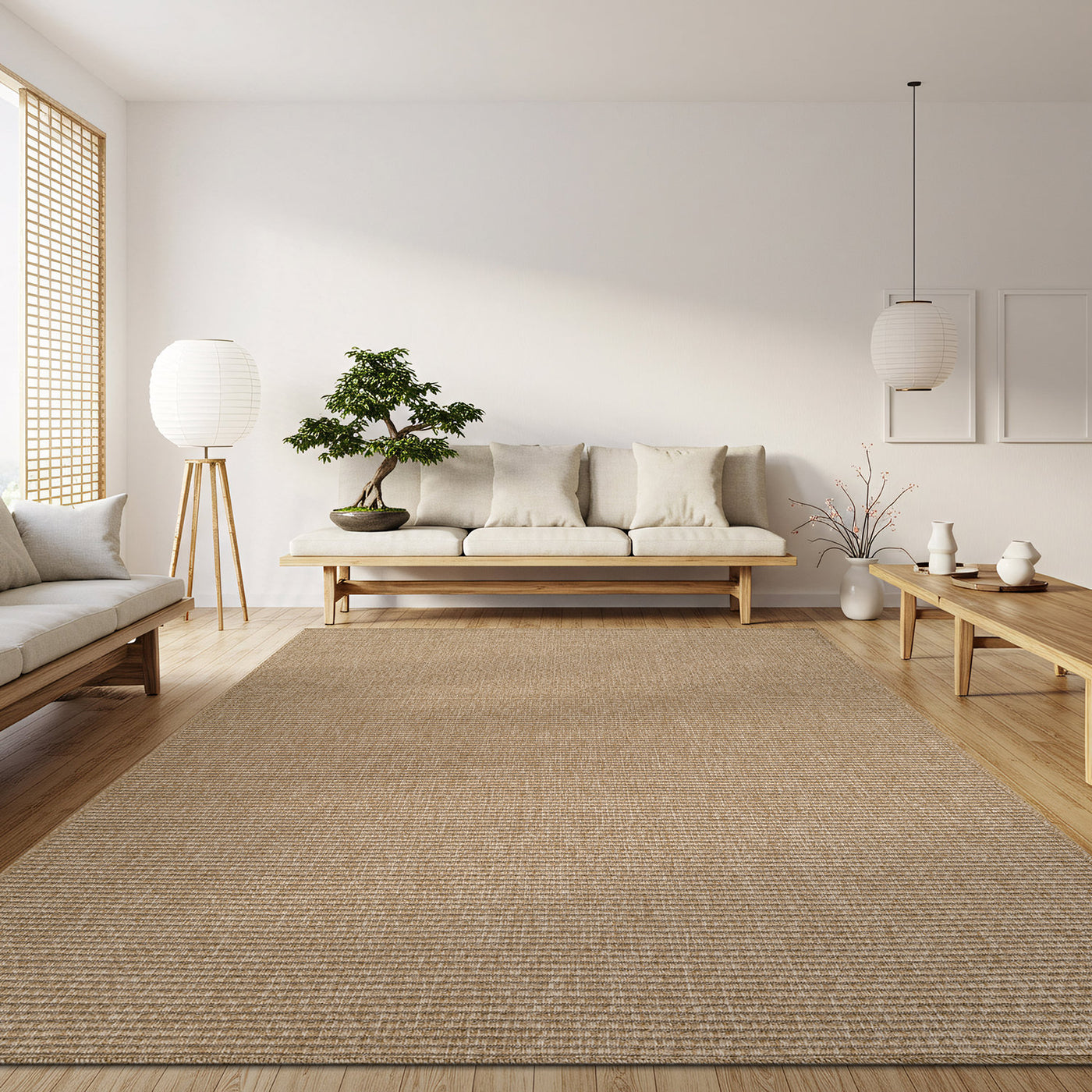 Jorena Natural Jute-Look Rug | Indoor & Outdoor | JuteRugs.us