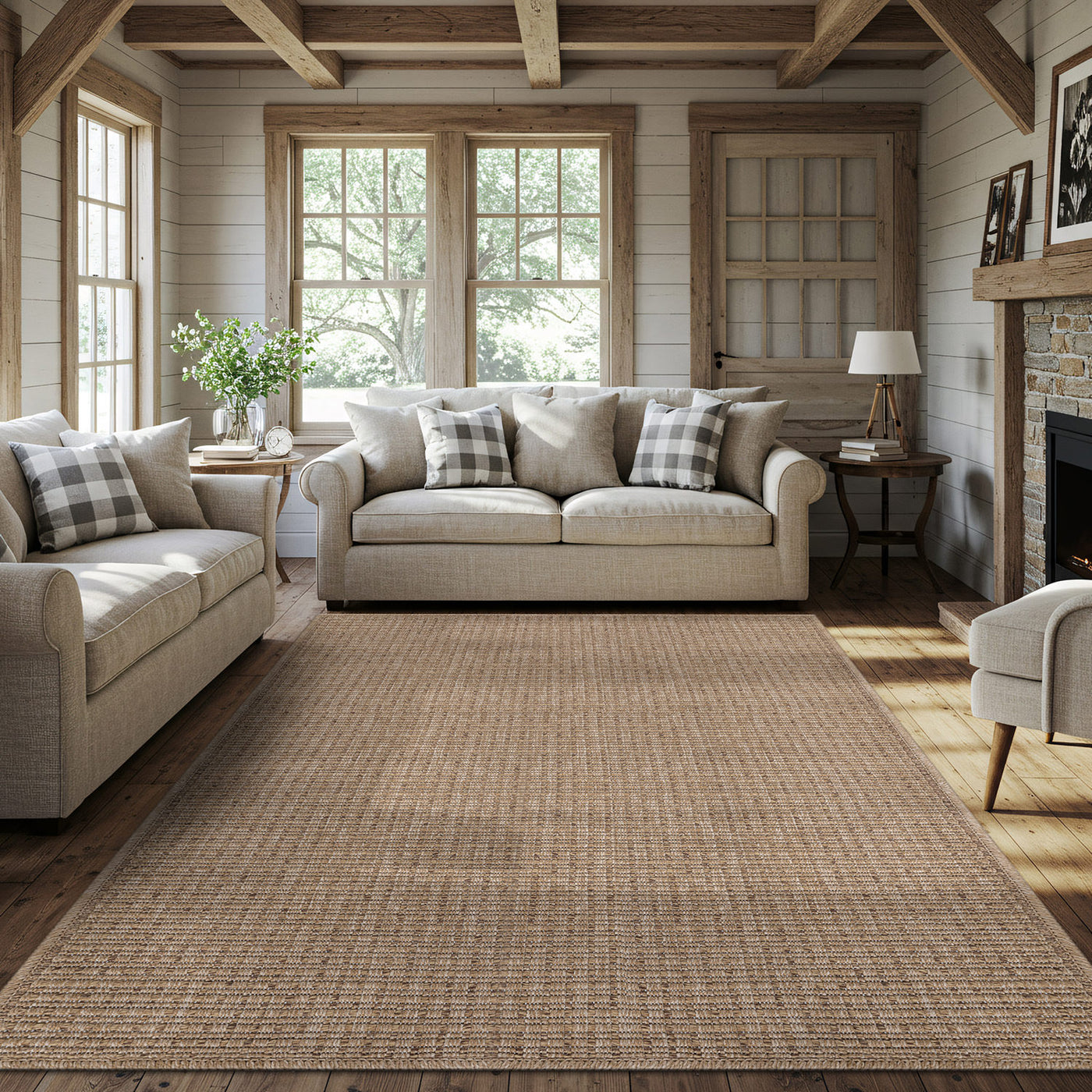 Royce Natural Jute-Look Area Rug | Timeless Rustic Charm
