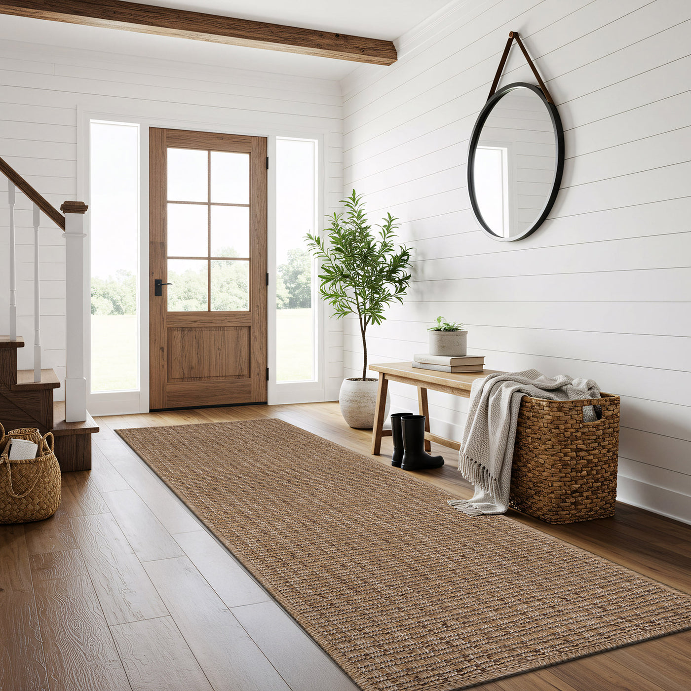 Royce Natural Jute-Look Area Rug | Timeless Rustic Charm