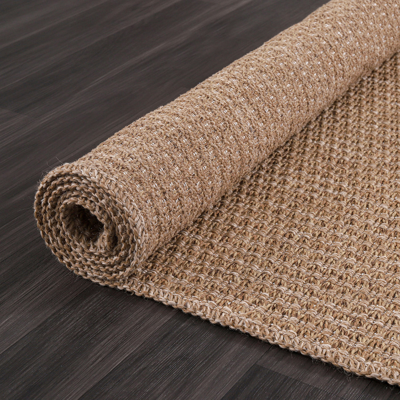 Woolen Natural Jute-Look Area Rug | Classic Earthy Style