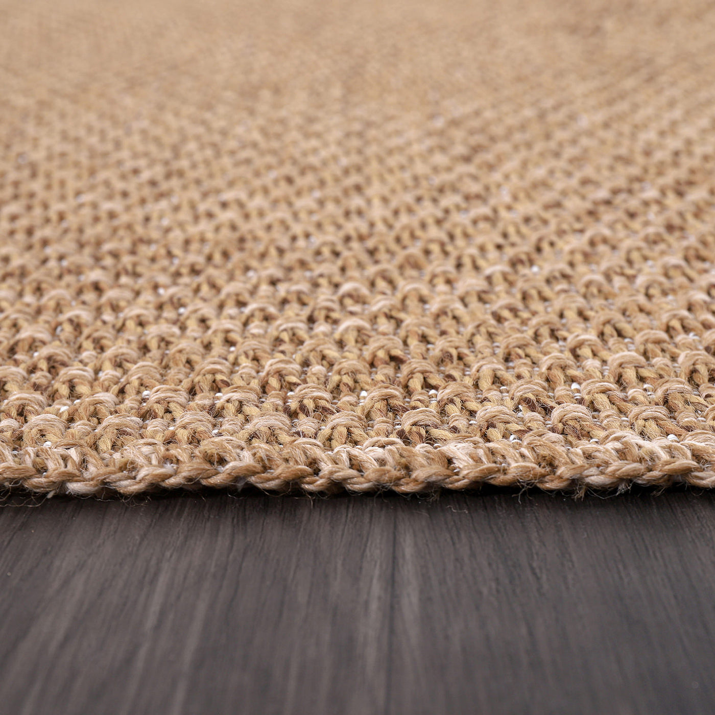 Woolen Natural Jute-Look Area Rug | Classic Earthy Style