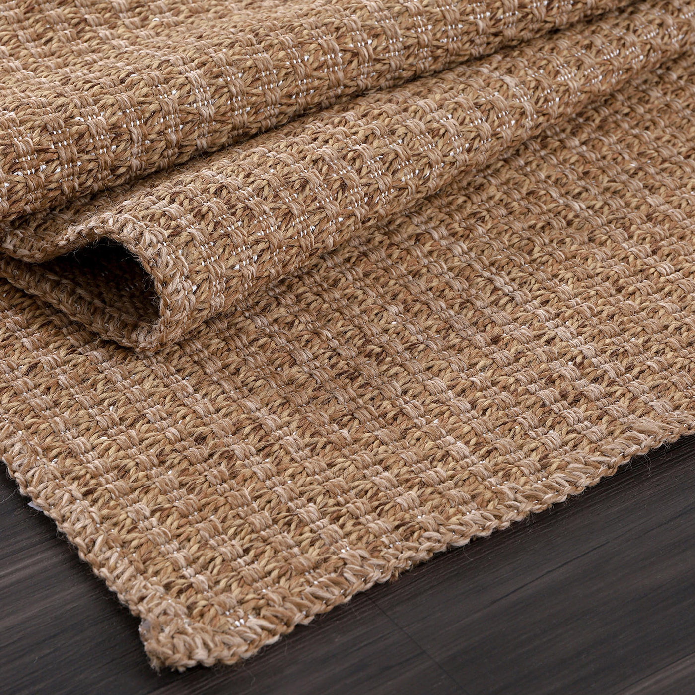 Woolen Natural Jute-Look Area Rug | Classic Earthy Style