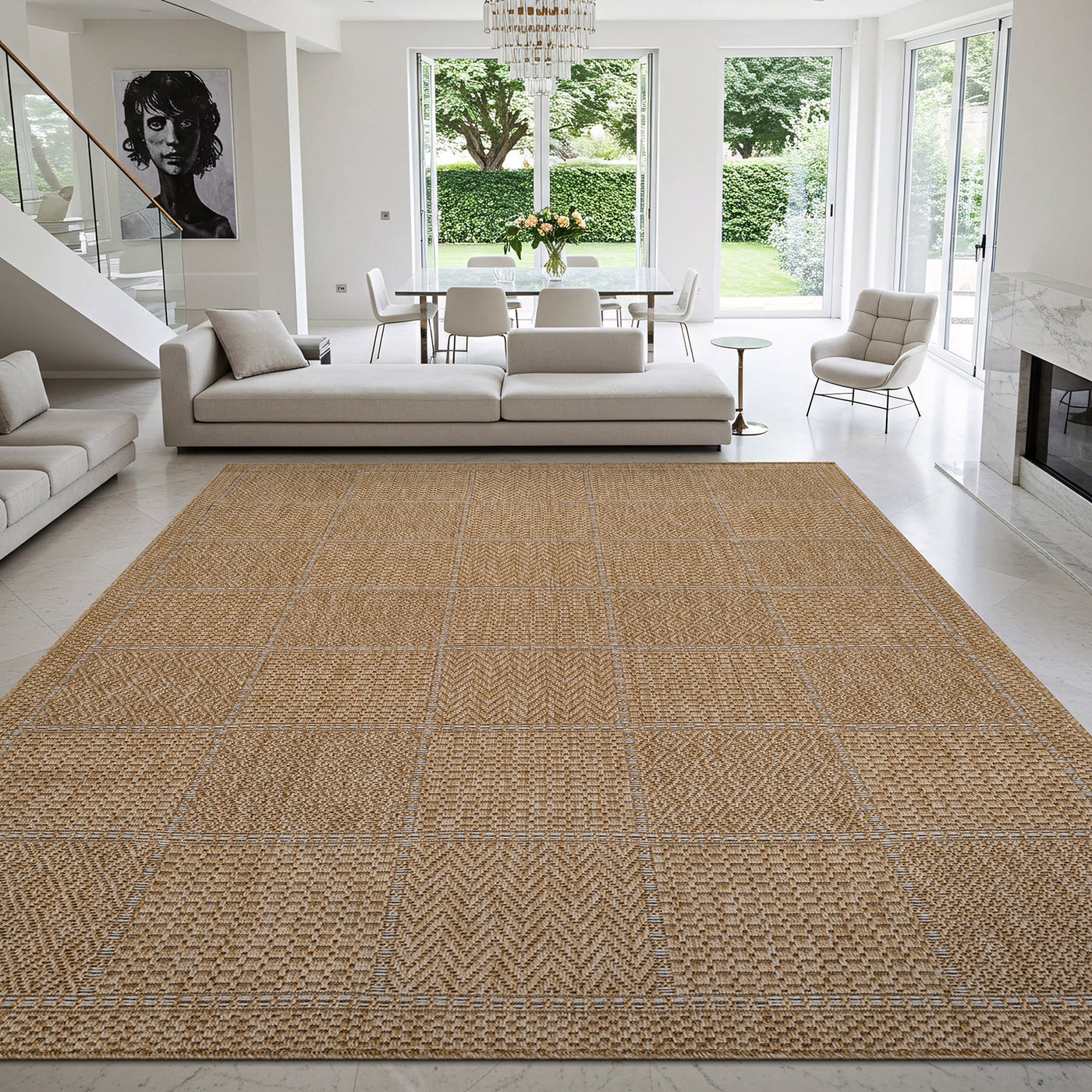 Royce Natural 5 Rug | Fade-Resistant Indoor/Outdoor