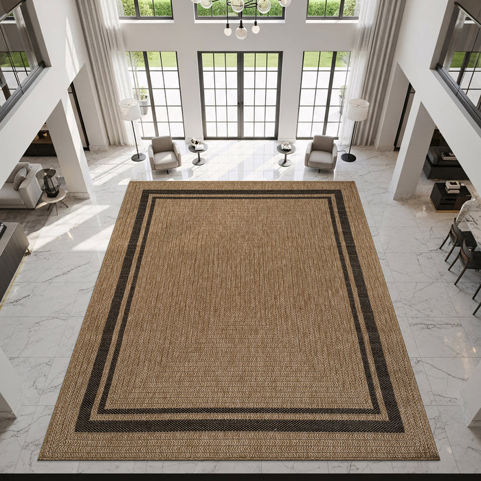 Royce Natural 6 Jute-Look Area Rug | Earthy Texture