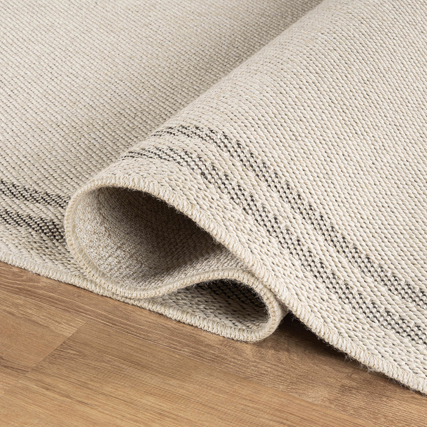 Woolen Bone 7 Washable Jute-Look Rug | Minimalist Decor