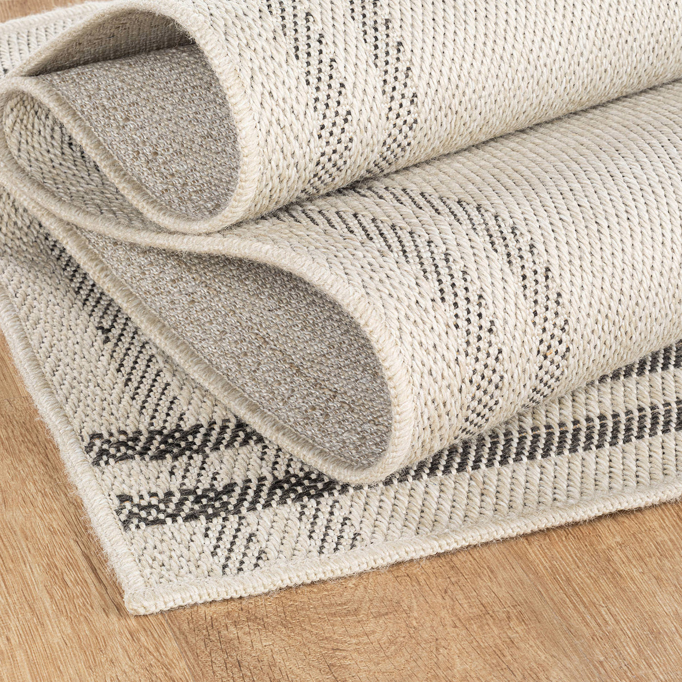 Woolen Bone 7 Washable Jute-Look Rug | Minimalist Decor