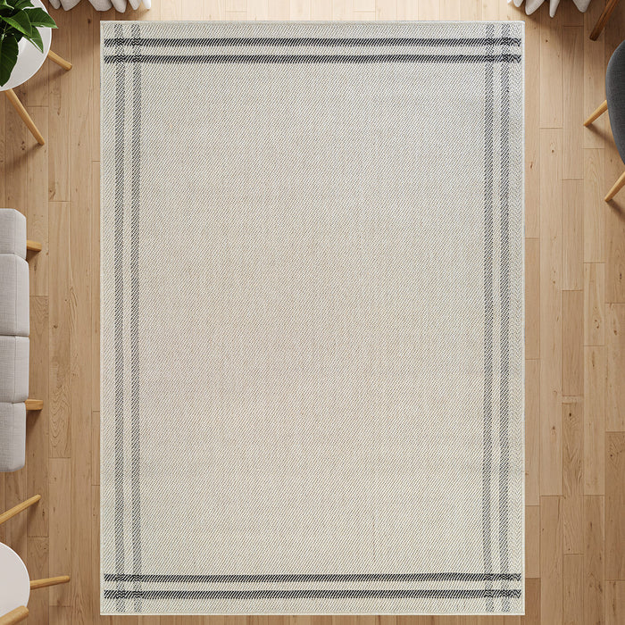 Woolen Bone 7 Washable Jute-Look Rug | Minimalist Decor
