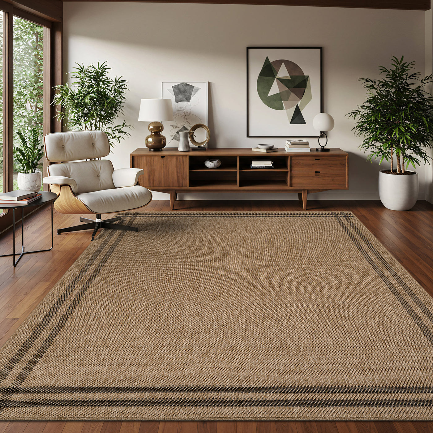 Woolen Natural 7 Indoor/Outdoor Rug | Rustic Jute Style