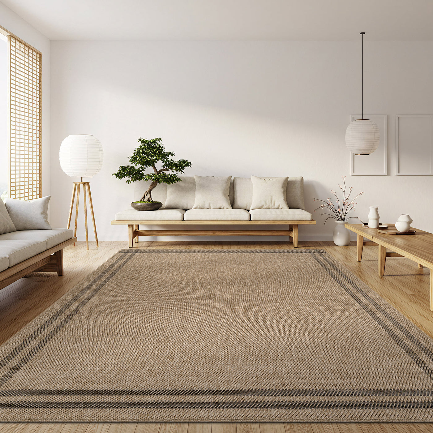 Woolen Natural 7 Indoor/Outdoor Rug | Rustic Jute Style