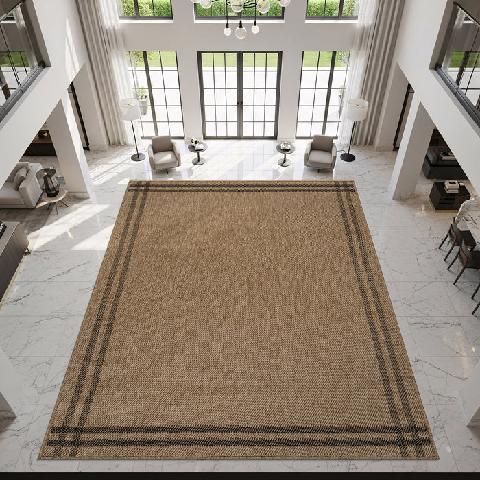 Woolen Natural 7 Indoor/Outdoor Rug | Rustic Jute Style