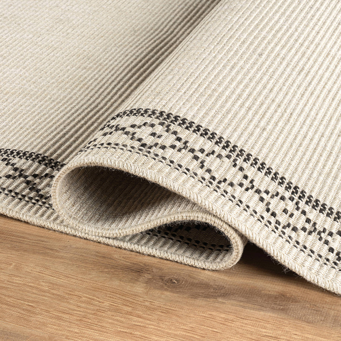 Woolen Bone Look Jute-Look Rug | Light & Stain-Resistant