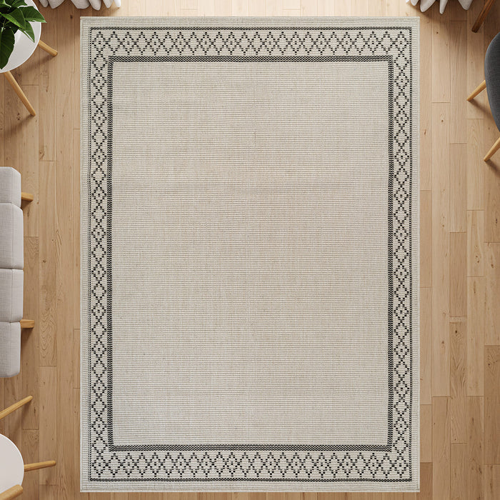 Woolen Bone Look Jute-Look Rug | Light & Stain-Resistant