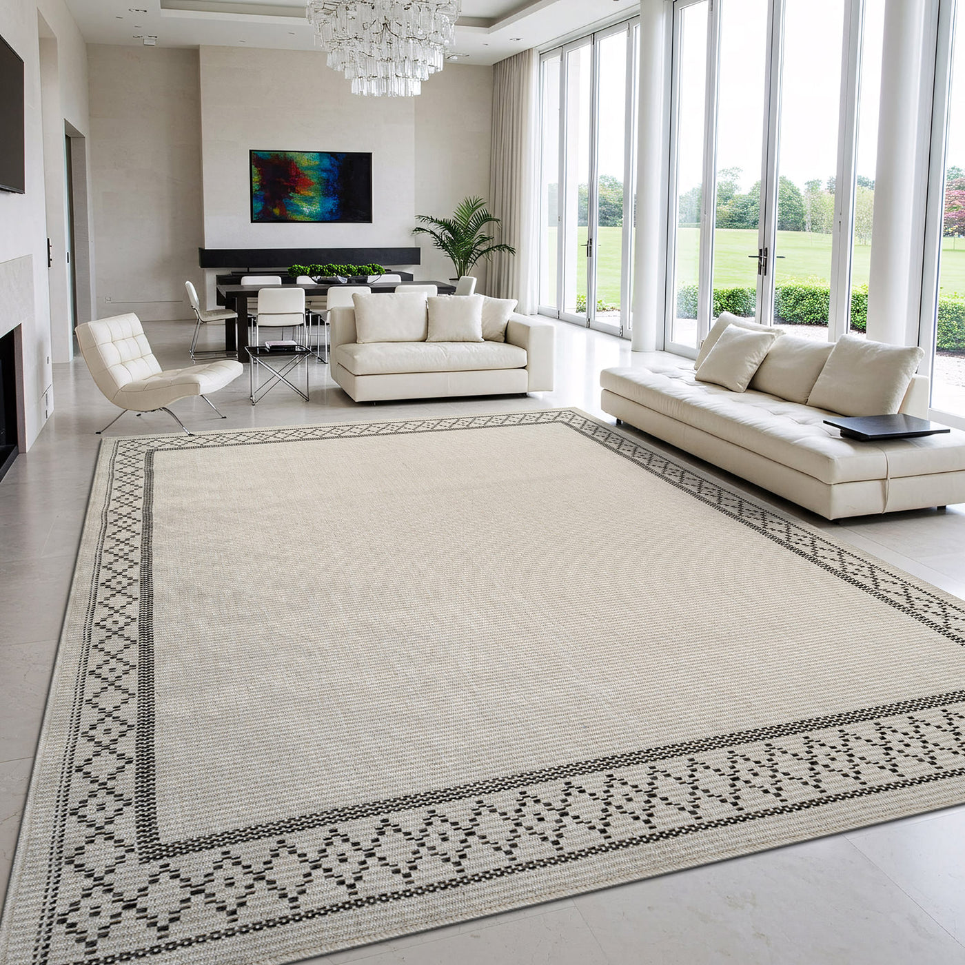 Woolen Bone Look Jute-Look Rug | Light & Stain-Resistant