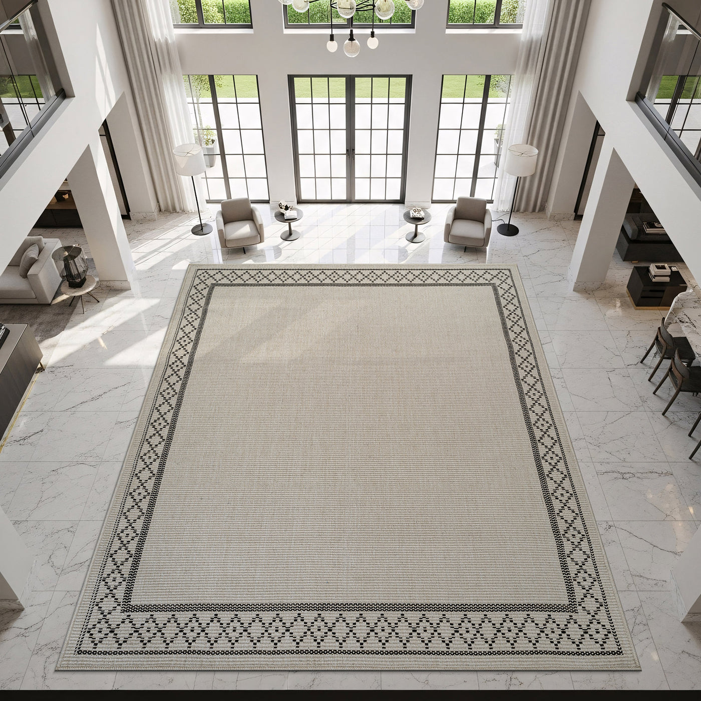 Woolen Bone Look Jute-Look Rug | Light & Stain-Resistant