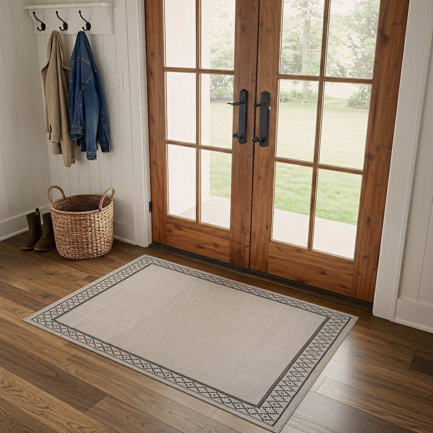 Woolen Bone Look Jute-Look Rug | Light & Stain-Resistant