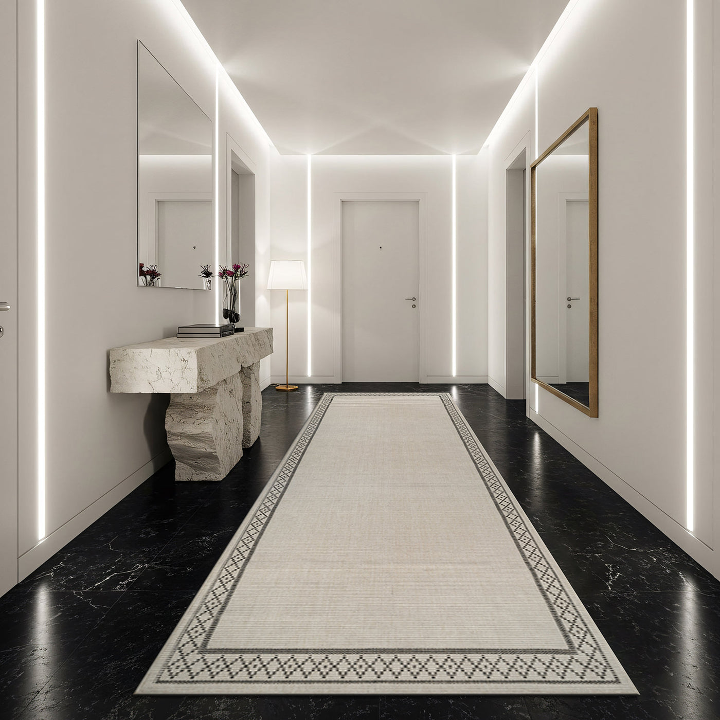 Woolen Bone Look Jute-Look Rug | Light & Stain-Resistant