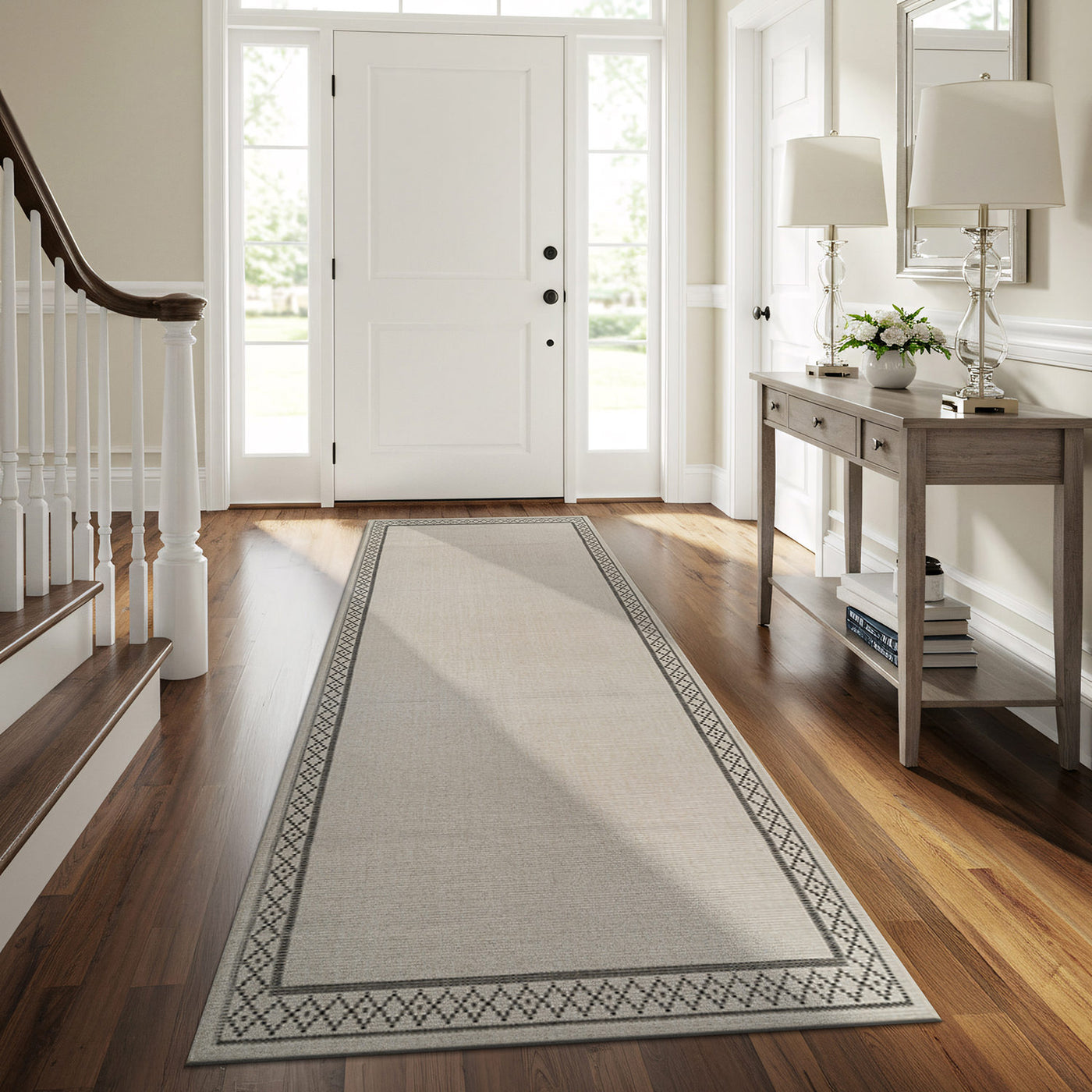 Woolen Bone Look Jute-Look Rug | Light & Stain-Resistant