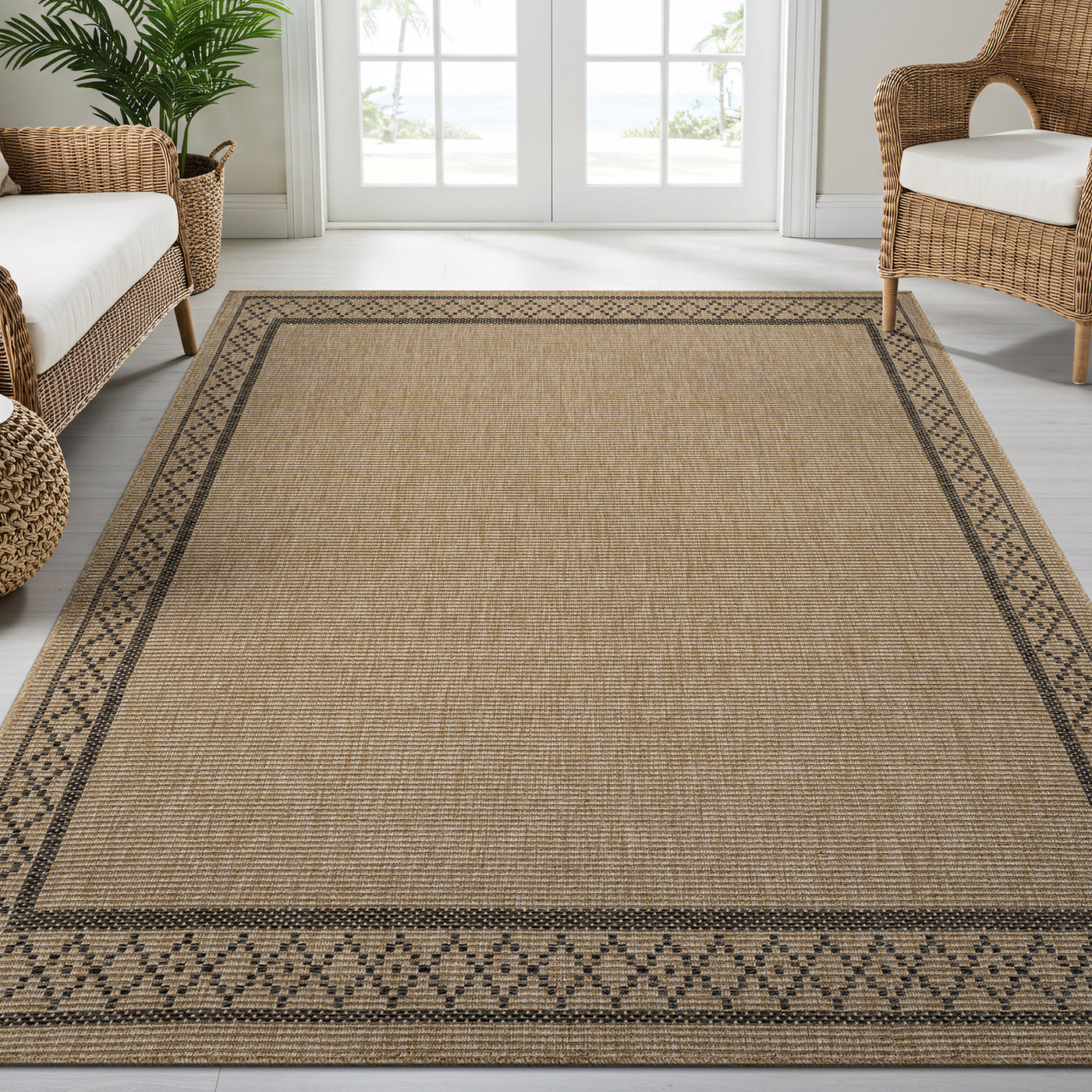 Woolen Natural Easy Jute-Look Area Rug | Pet-Friendly & Durable