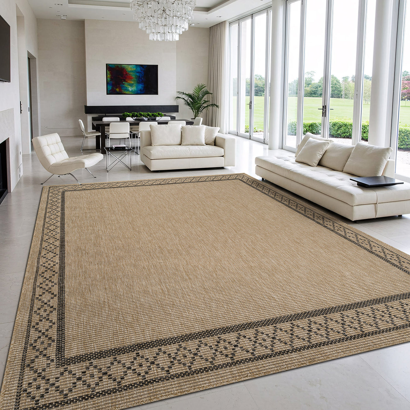 Woolen Natural Easy Jute-Look Area Rug | Pet-Friendly & Durable