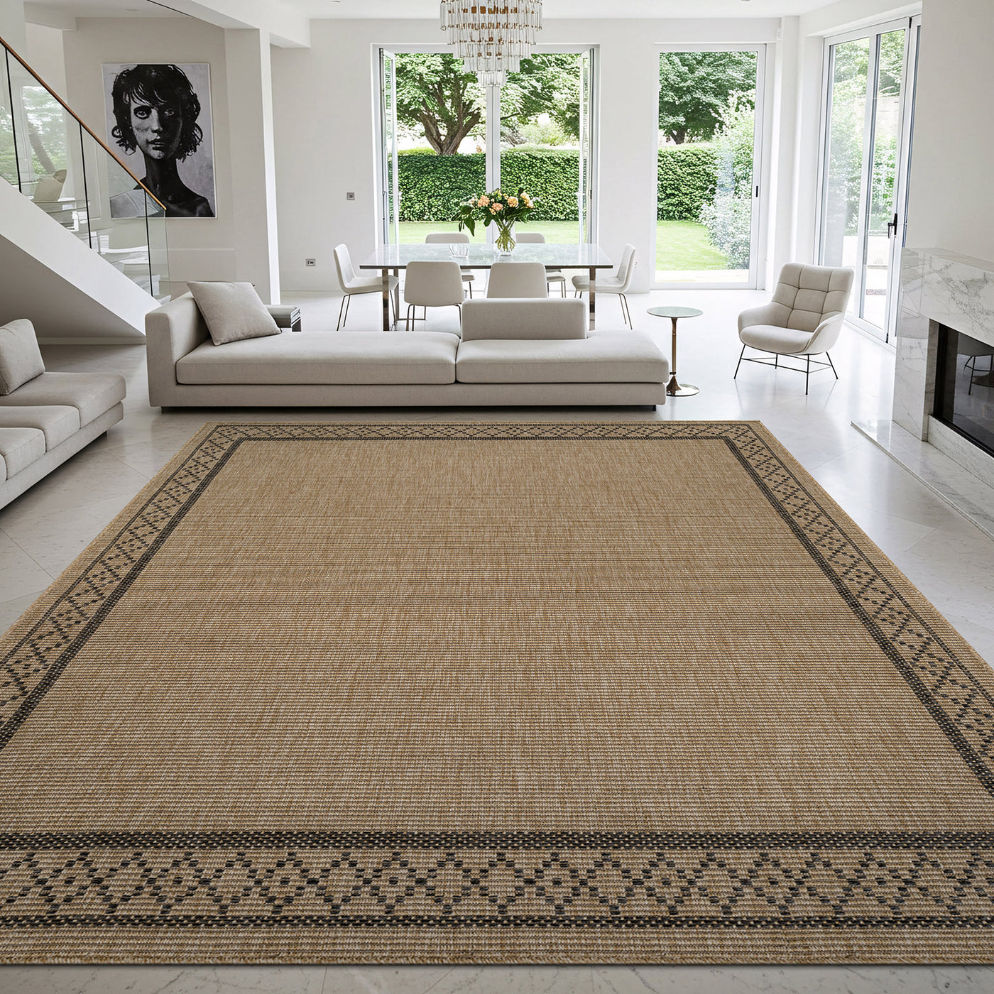 Woolen Natural Easy Jute-Look Area Rug | Pet-Friendly & Durable
