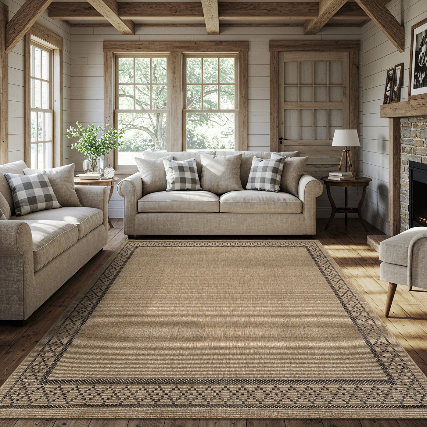 Woolen Natural Easy Jute-Look Area Rug | Pet-Friendly & Durable